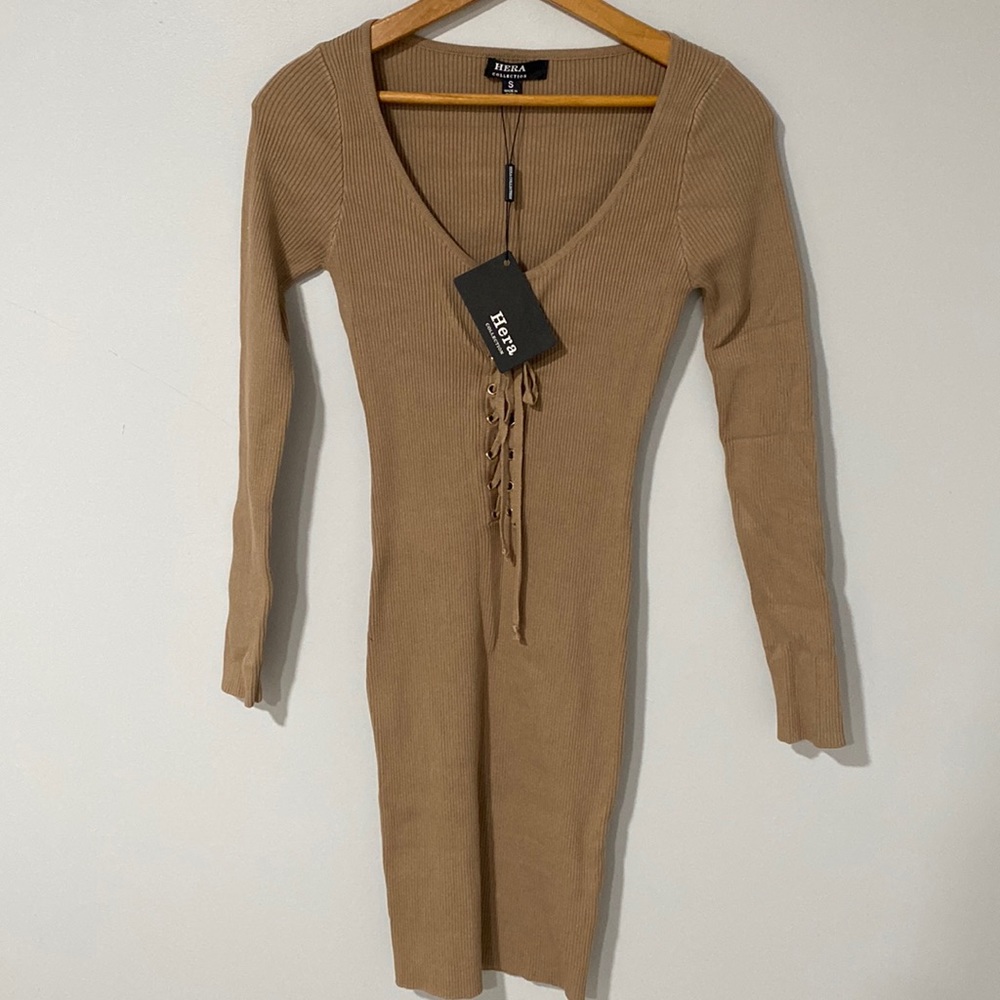 Hera Collection Long Sleeve Midi Dress Size S